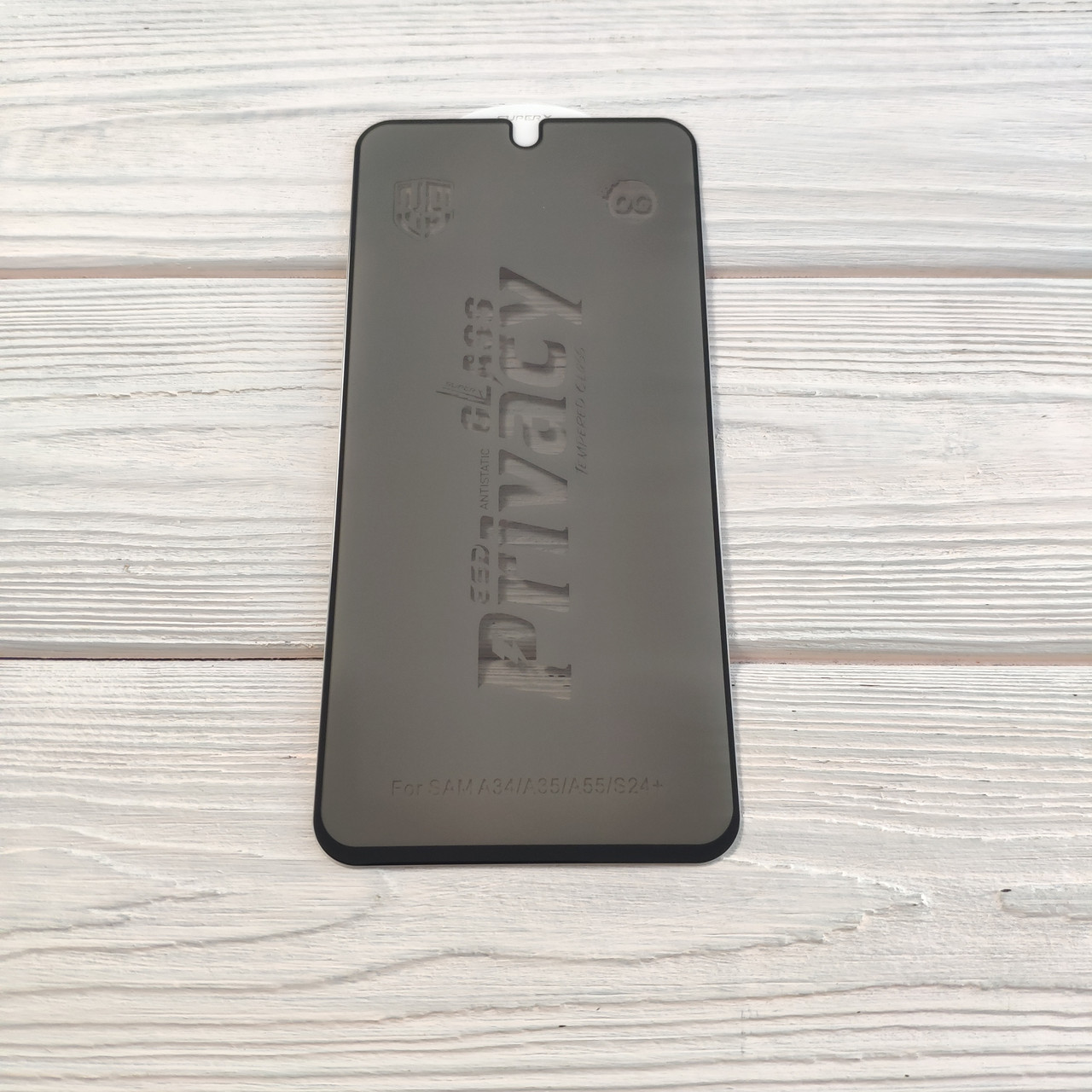 Захисне скло Антишпигун для Samsung Galaxy A55 / A556 Full Glue Чорне, фото 1