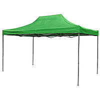 Шатер садовый раздвижной павильон ( гармошка) 3х4,5 м, Зеленый
