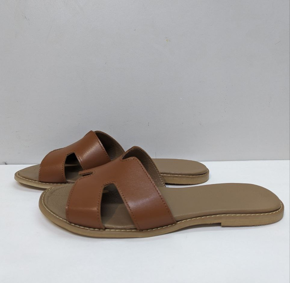 STTOPA Розміри 42-27,5 см. Шльопанці великих розмірів шкіряні. 438-4245 Коричневі, фото 1