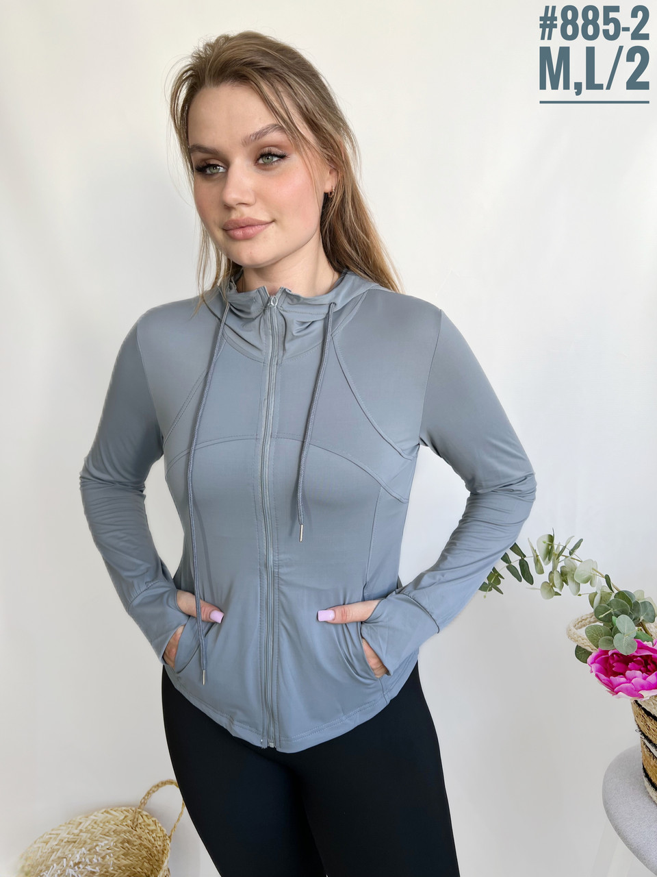 Жіночий рашгард на блискавці розмірний ряд M L