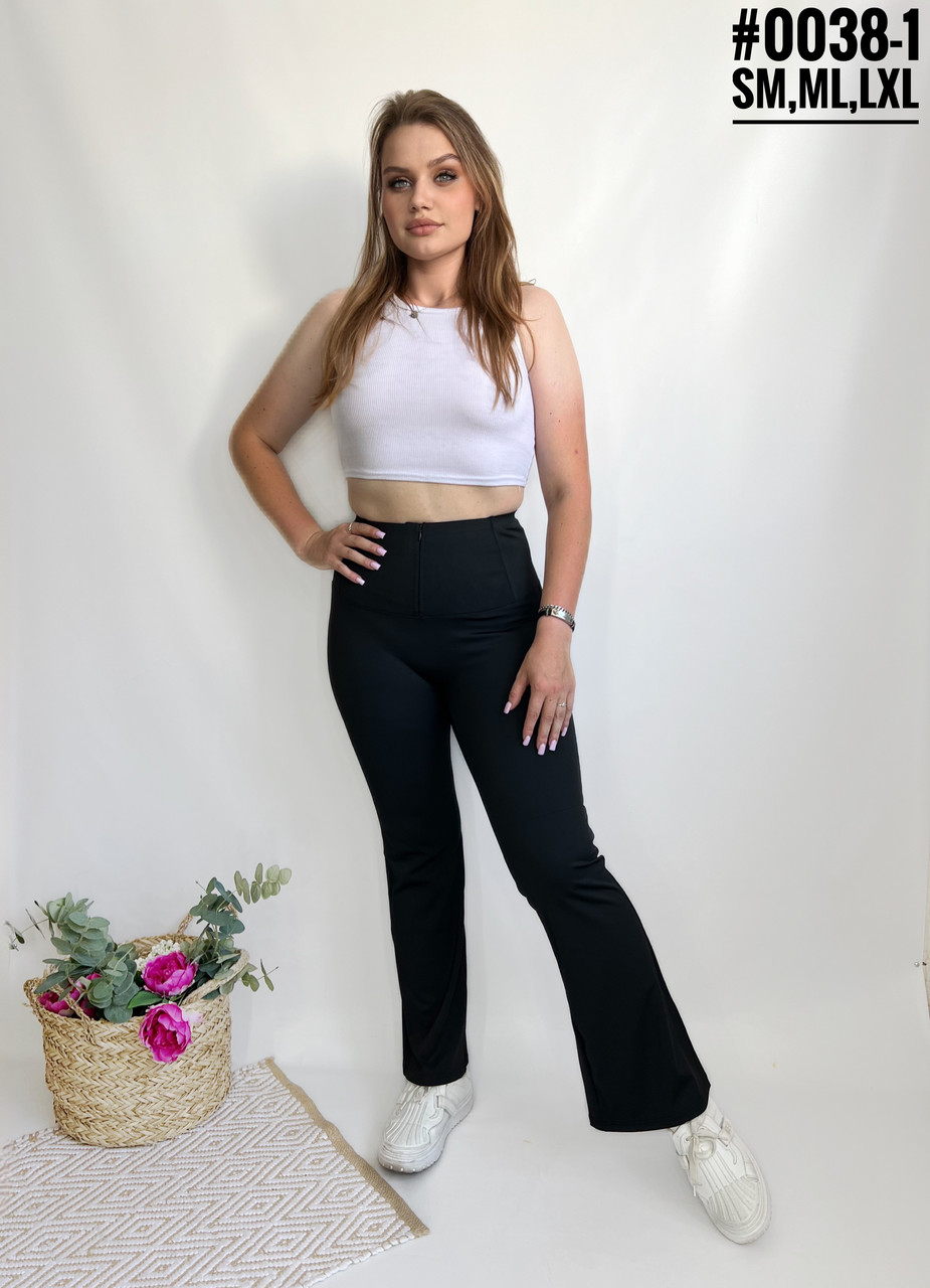 Штани з двійним утягуючим поясом розмірний ряд SM,ML,LXL