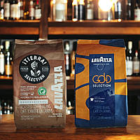 Кава у зернах набір Lavazza Tierra Selection 1 кг + Gold Selection 1 кг зернова кава Лавацца