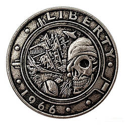 Сувенір монета 1 долар США 1966 р. "Ілюмінатор". Hobo Coin American Morgan