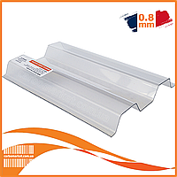 ПВХ профільований опал (білий) ONDEX Ecolux Greca 70/18 трапеція 1095Х2500Х0.8мм Франція