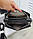 Жіноча сумка через плече невелика сумочка модна кроссбодІ чорна екошкіра, фото 4