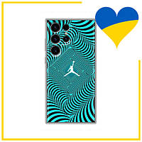 Чехол с картинкой Джордан для Samsung Galaxy S24 Ultra / Лого Джордан на Galaxy S24 Ultra