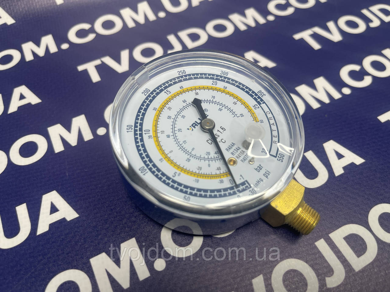 Манометр VALUE EBL низького тиску,cиній (R 404,134,410,407) діаметр 68 мм