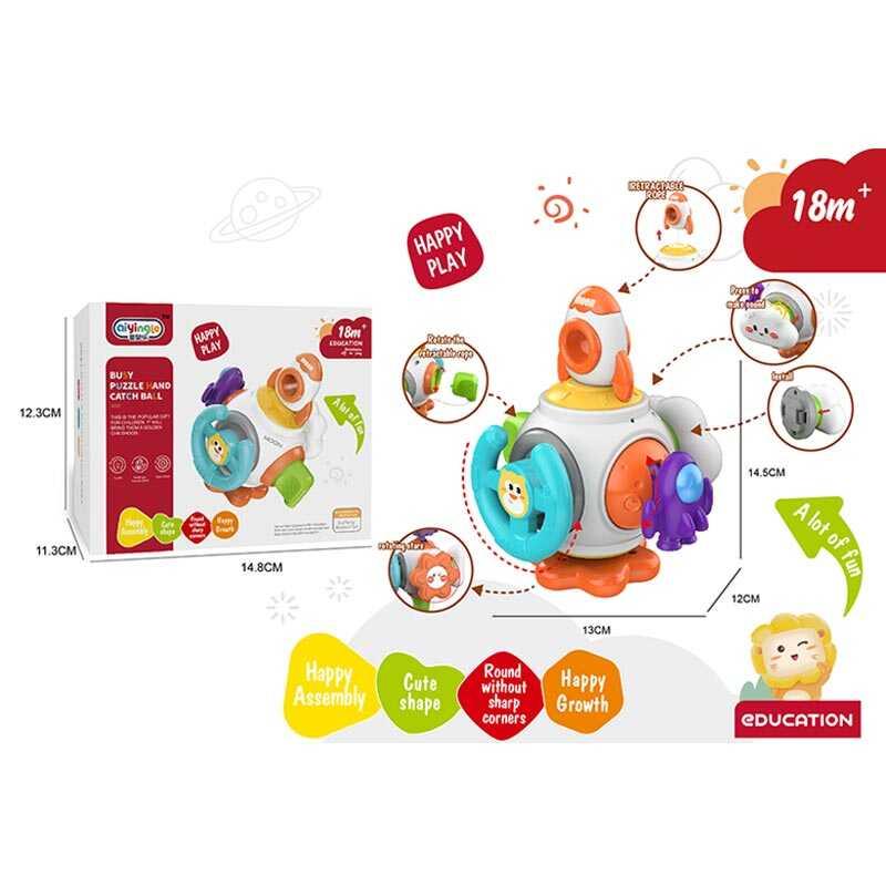 Розвиваюча гра дитяча “Космічна станція”, пискання, рухомі елементи, тріщання, заводні елементи 99-17