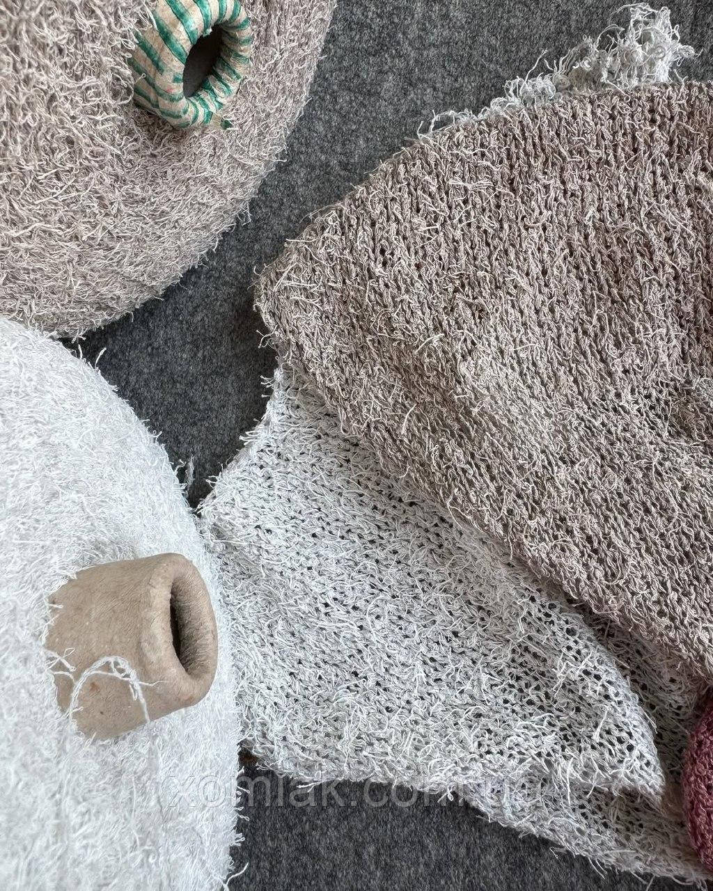Пряжа фантазійна з війками Ruffle Miroglio тауп бежевий, 100 грамів, фото 1