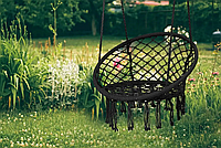 Гойдалка кругла м'яка, Дитячі садові гойдалки для дачі, Дитячі гойдалки гніздо (80 см, До 150 кг), THO