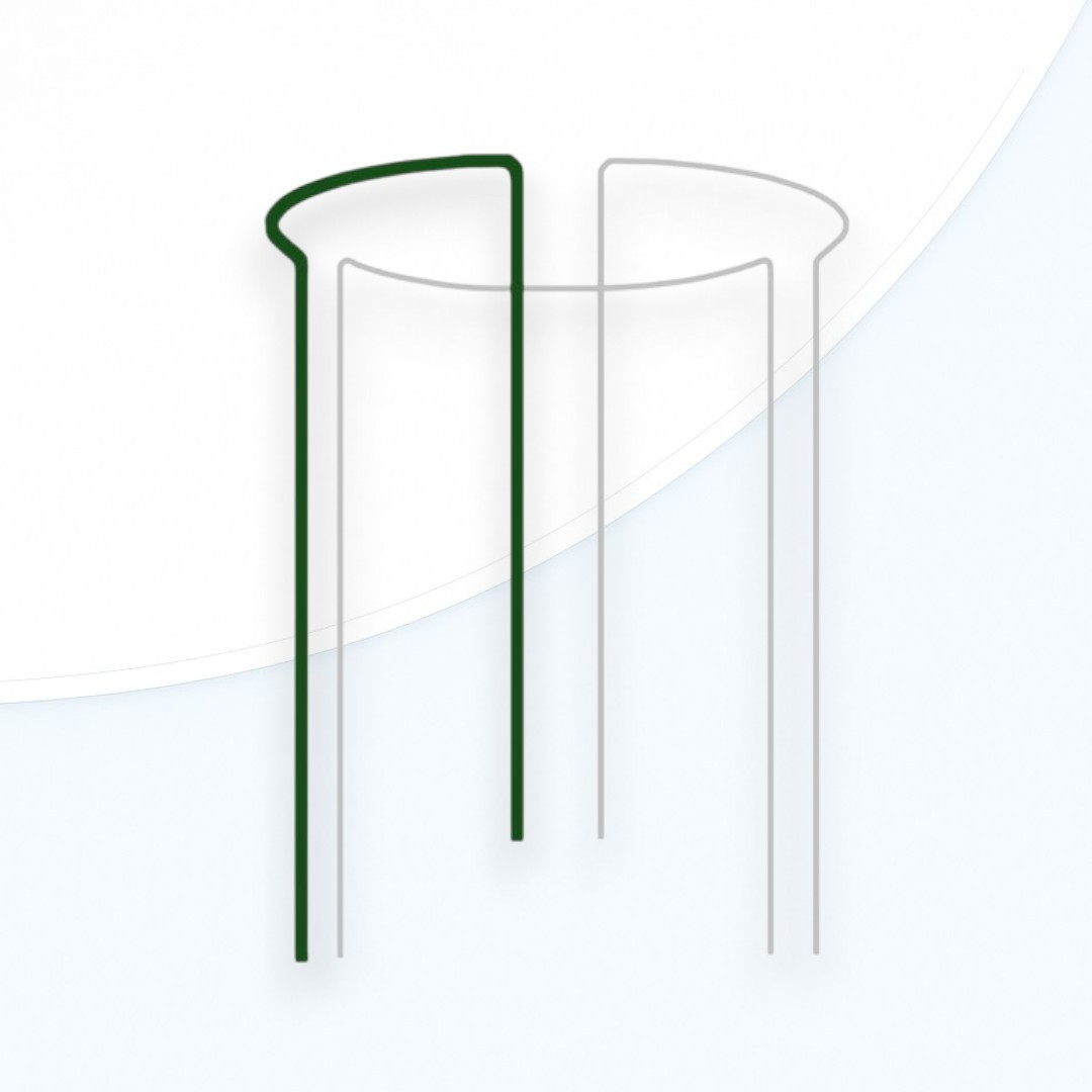 Опора для рослин кільцева 1/3 кола, 75см, Ø40см, TYRP34075