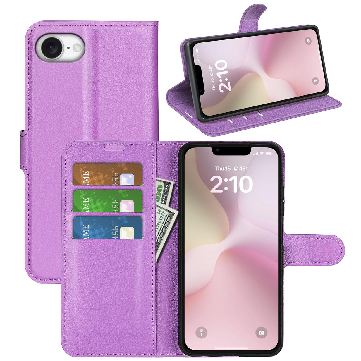 Чохол-книжка Litchie Wallet для Apple iPhone 16e Violet, фото 1