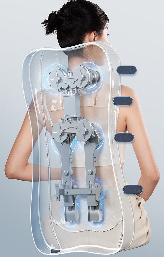 Масажер для спини на крісло, масажна подушка з роликовим масажем та підігрівом - фото 1 - id-p1573557498