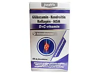 Бад для хрящових тканин суглобів, біодобавка Глюкозамін хондроїтин колаген MCM, Д3 і С, JutaVit Угорщина