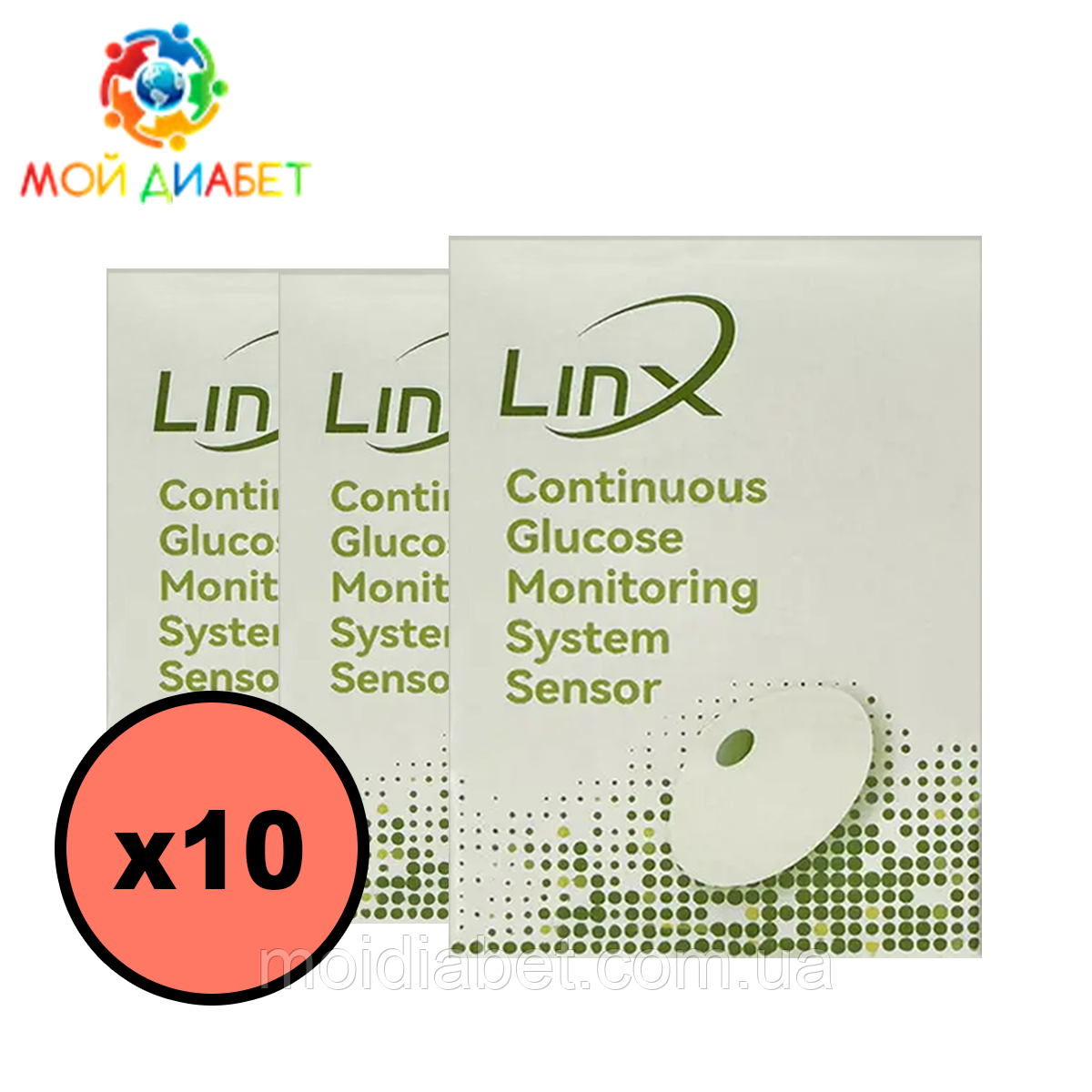 Сенсор LinX CGM (Лінкс) - Aidex X 10 уп., фото 1