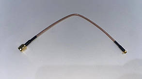 Пігтейл MMCX (гніздо) - SMA (штекер), 20 см, кабель RG316, фото 1