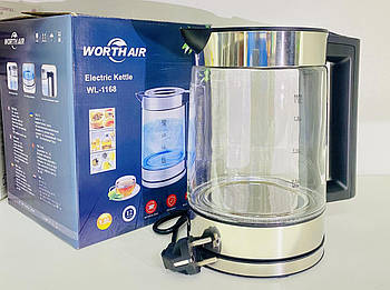 Чайник електричний скляний 1,8л WL-1168  CZ-B588 (12)