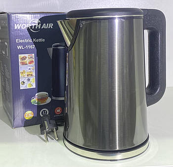 Чайник електричний з нержавіючого металу 2,3л WL-1167  CZ-S180 (12)