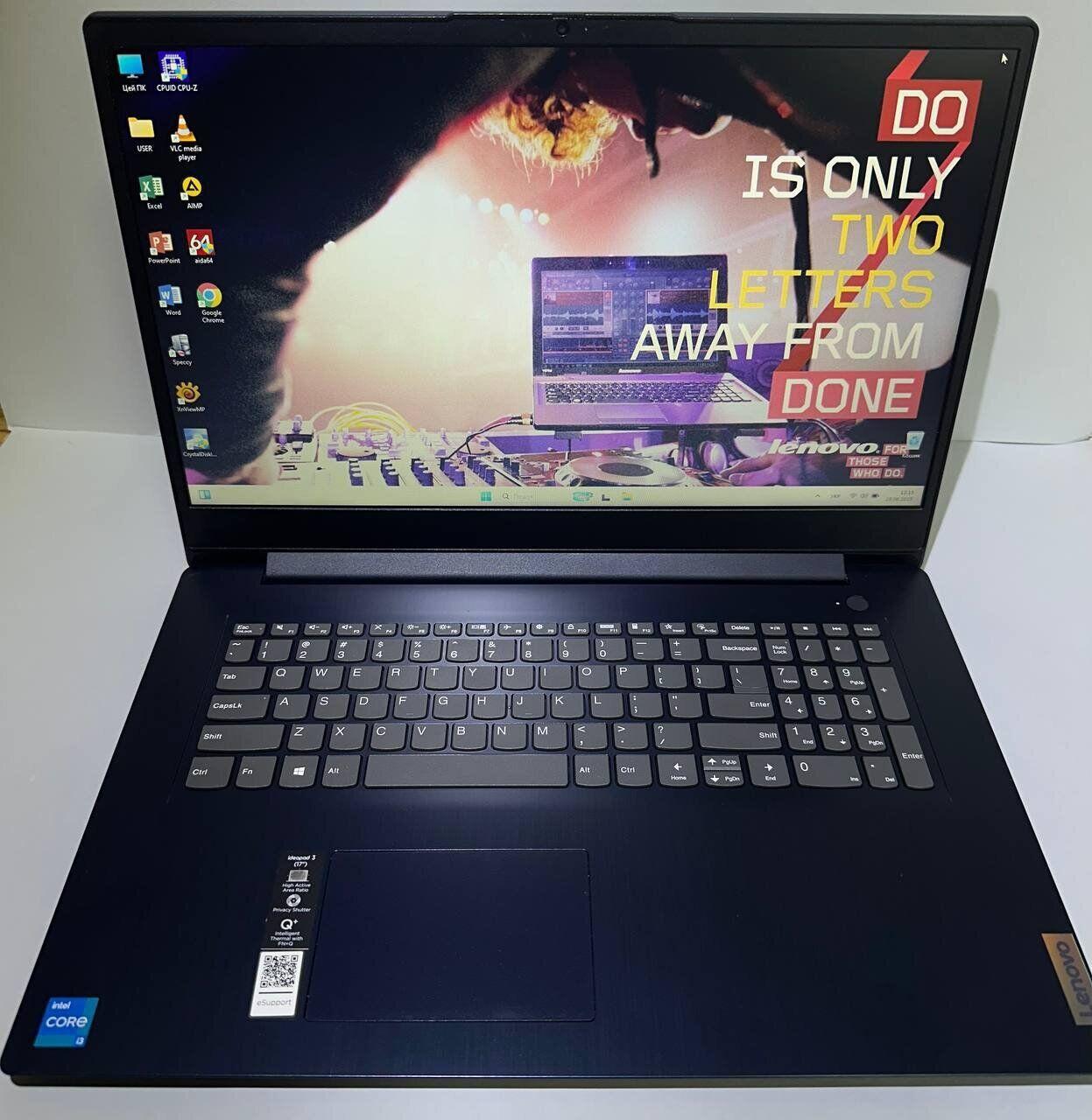 Б/в Ультрабук Б-клас Lenovo IdeaPad 3 17ITL6 17.3" 1600x900| i3-1115G4| 8GB RAM| 128GB SSD+500GB HDD| UHD