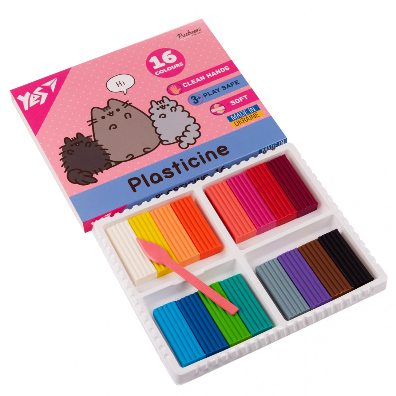 Пластилін Yes Pusheen 16 кол 320г