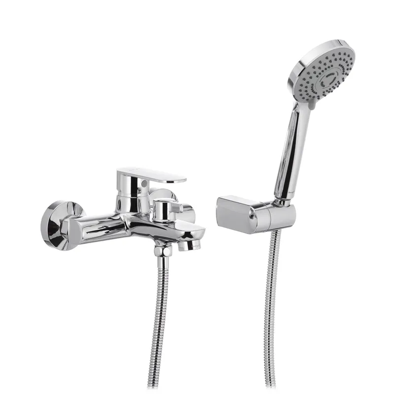 Змішувач для ванни Ibergrif River M13221 (IB0018), одноважільний, настінний монтаж, латунь, хромове покриття