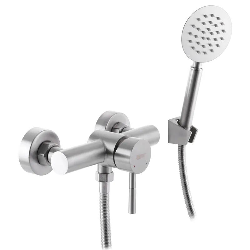 Змішувач для душу Zerix SUS-003 (ZX3168) — одноважільний змішувач для душу з нержавіючої сталі, хромоване покриття