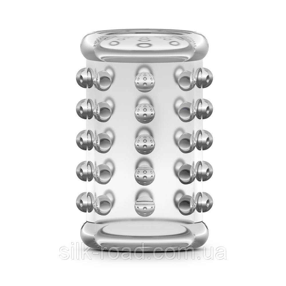 Насадка на пеніс відкрита Blush Stay Hard з рельєфною поверхнею, прозора