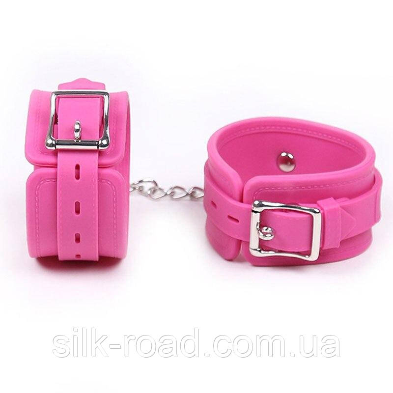 Силіконові наручники Silicone hand cuff pink