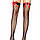 Панчохи в сіточку із червоним бантом Leg Avenue Fishnet Thigh Highs With Bow O/S, фото 2