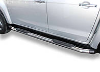 Боковые пороги Amazon Хром (2 шт., нержавейка) для Volkswagen Amarok 2022- гг