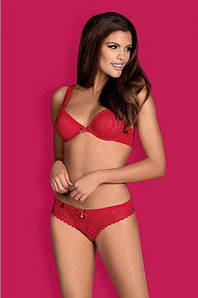 Комплект Obsessive ROUGEBELLE red underwire bra