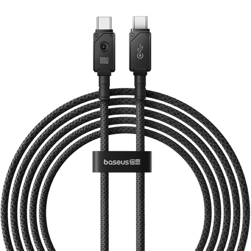 Кабель Baseus Unbreakable Series Fast Charging Data Cable Type-C to Type-C 100W 2m Cluster Black, фото 1
