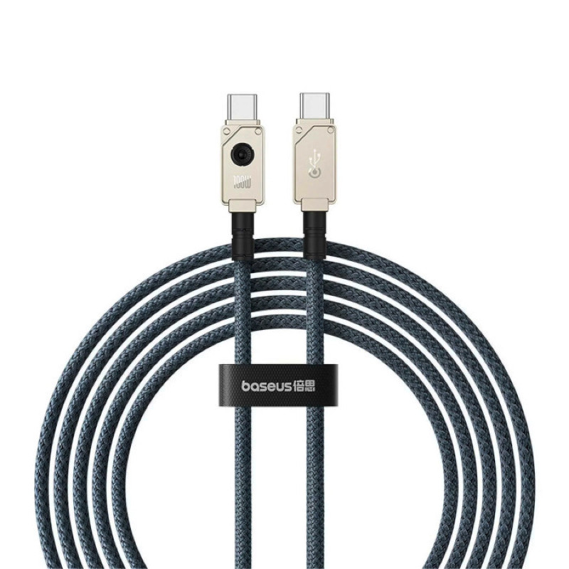 Кабель Baseus Unbreakable Series Fast Charging Data Cable Type-C to Type-C 100W 2m Stellar White, фото 1