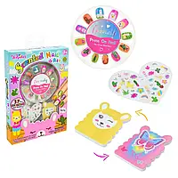 Набір дитячої косметики для манікюру накладні нігті наклейки і пилочка T08N S L