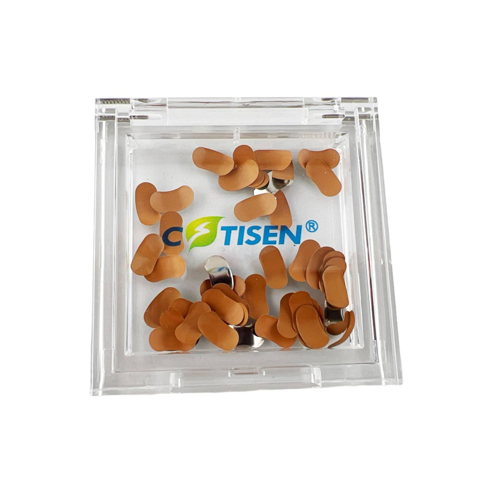 Стоматологічні матриці з покриттям для контурних пломб звичайні, розмір М, помаранчеві (50 шт./уп.)