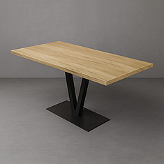 Стіл прямокутний "Серія Victoria" з масиву дерева та металу для ресторанів, пабів та готелів