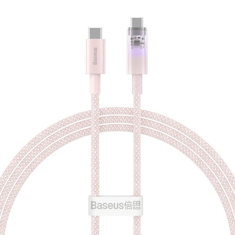 Кабель Baseus Explorer Series Fast Charging Cable with Smart Temperature Control Type-C to Type-C 100W 1m Baby, фото 1