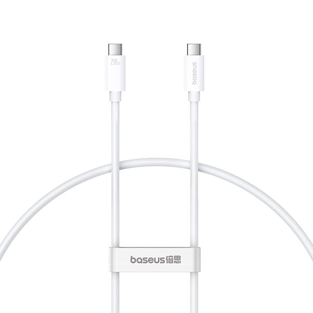 Кабель Baseus Superior 2 USB4 Full-Function Fast Charging Cable USB-C to USB-C 240W 5.9ft Moon White, фото 1
