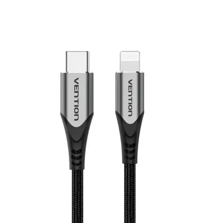 Кабель Vention USB 2.0 C to Lightning Cable 1M Gray Aluminum Alloy Type (TACHF), фото 1