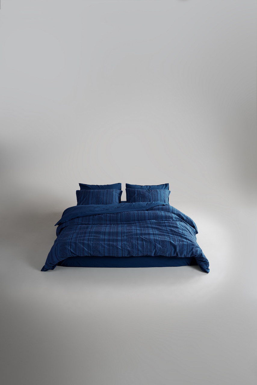 Постільна білизна Limasso Stonewashed 200 х 220 см Coastal Trio Dress Blue, фото 1