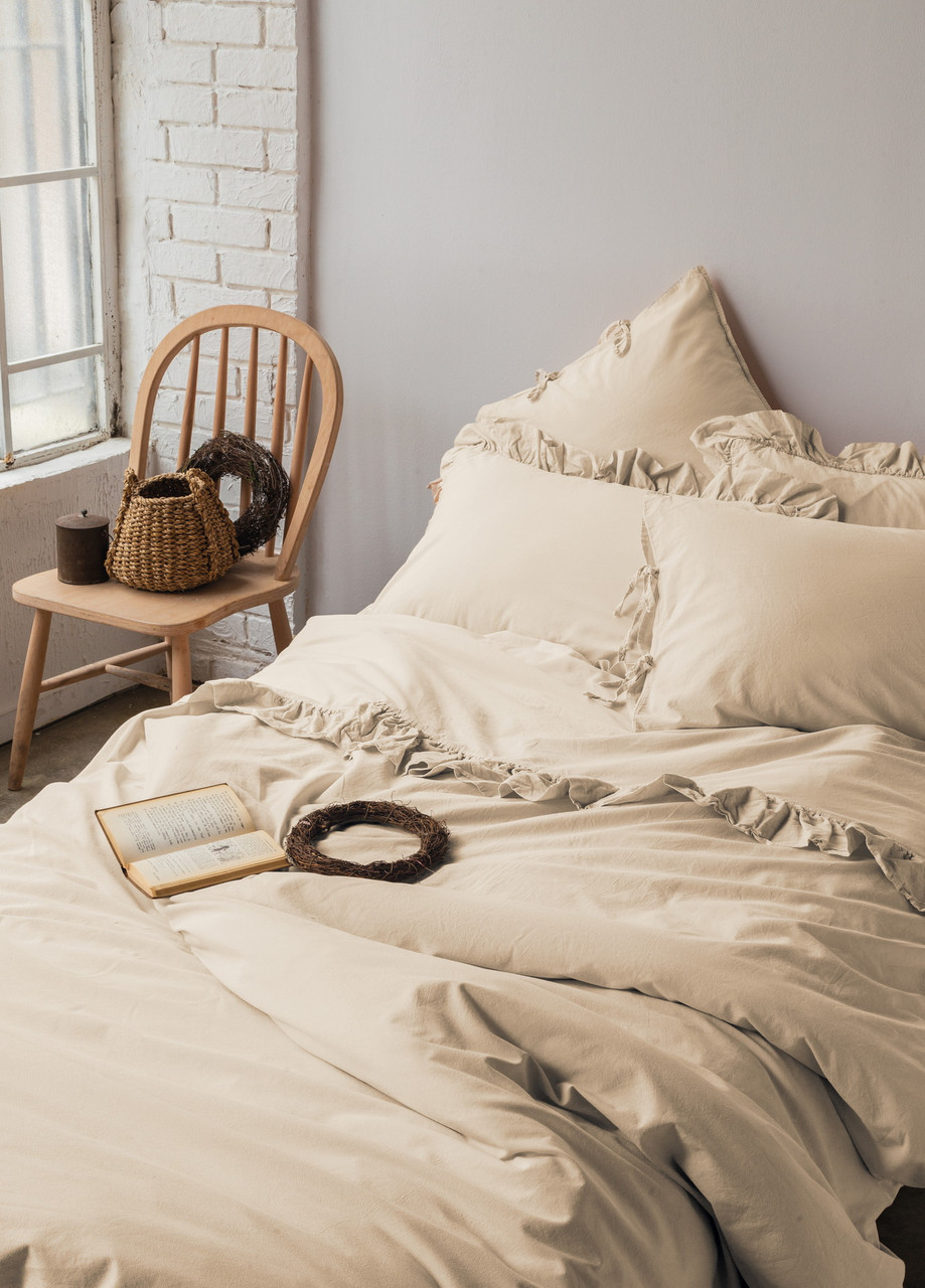 Постільна білизна Issimo Frill Poplin 200 х 220 см Peach, фото 1