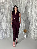 Костюм шорти - жилет бургунді, фото 3