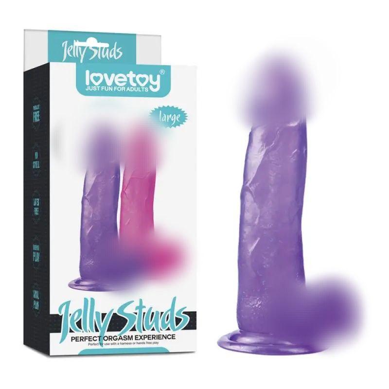 Фалоїмітатор, імітатор фалосу Lovetoy Jelly Studs Crystal Dildo Large, 8 дюймів, фото 1