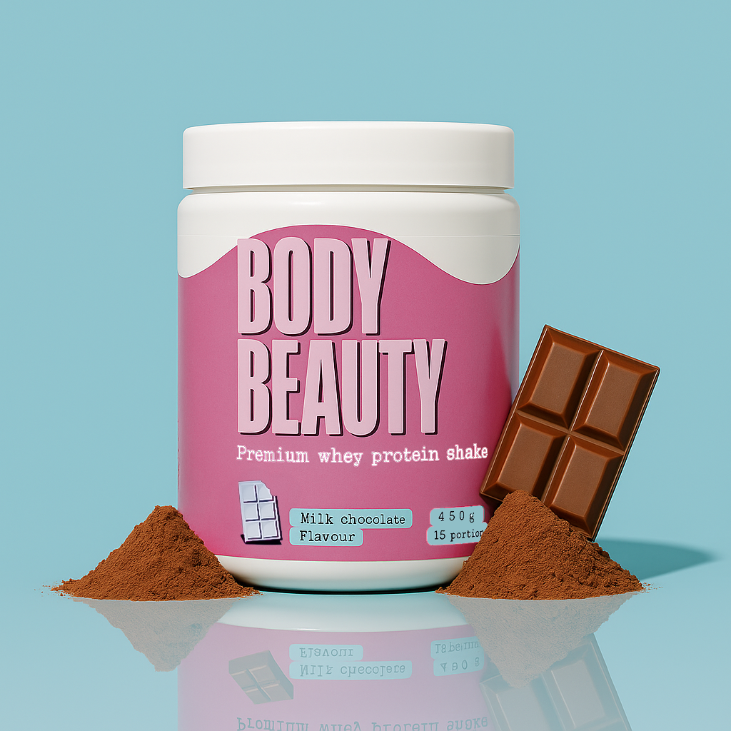 Сироватковий коктейль білковий для набору ваги для жінок 80% білка Body Beauty 450 гр. молочний шоколад, фото 1