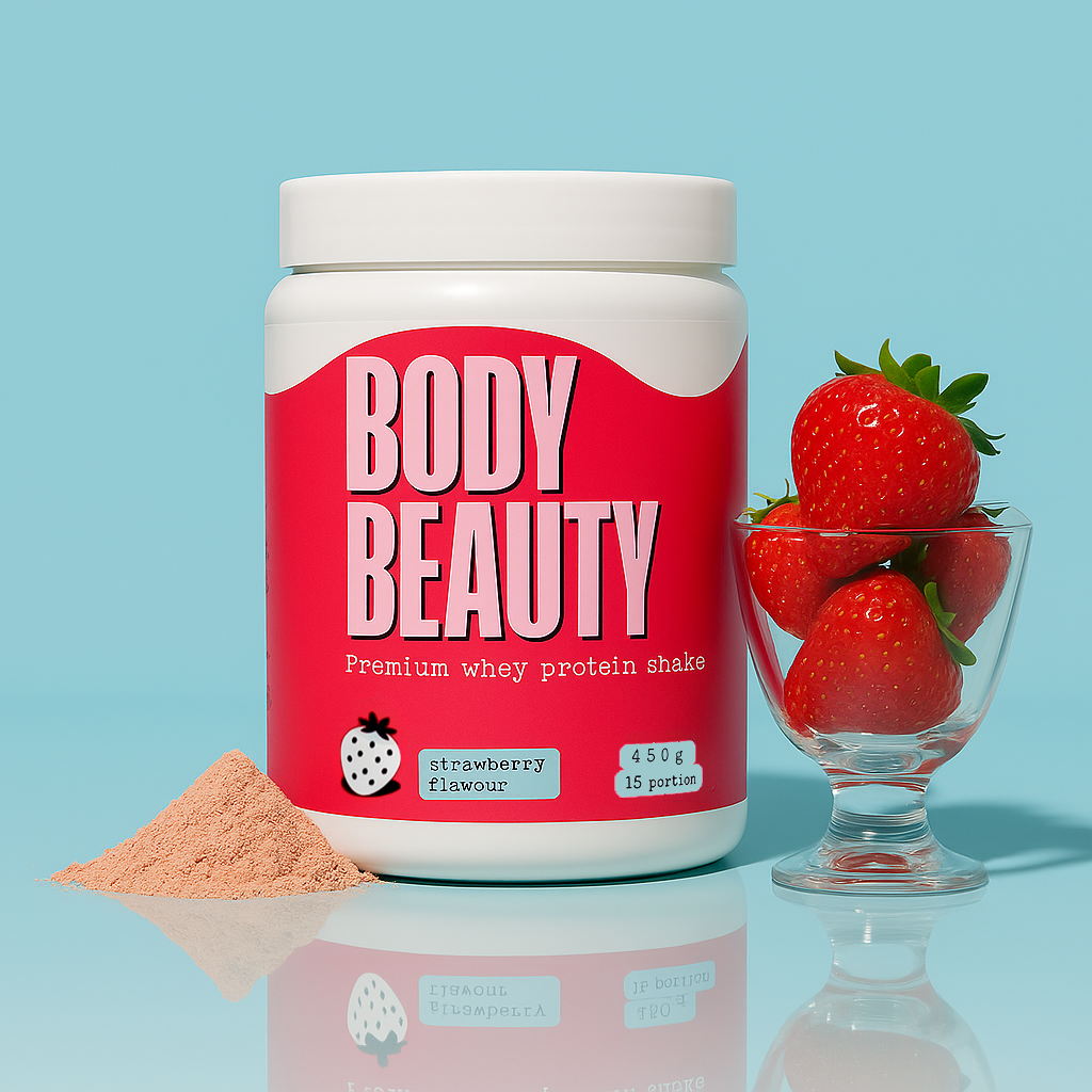 Протеїновий білковий коктейль для ваги для жінок 80% білка Body Beauty 450 гр. полуниця, фото 1
