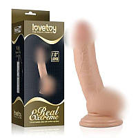 Фалоїмітатор, реалістичний фалос  Lovetoy Real Extreme Dildo 7.0, присоска, тілесний
