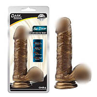 Гумовий фалос, фаллоімітатор Chisa бронзового кольору 19,5 см