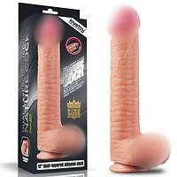 Самотик, фаллоімітатор Lovetoy Dual Layered Platinum Silicone 12 дюймів