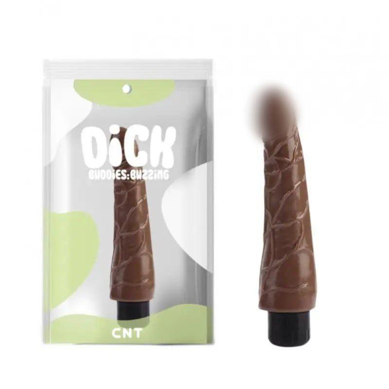 Вібратор для дівчат, вібро фалоімітатор Frisky Vibe Brown 23 см, фото 1