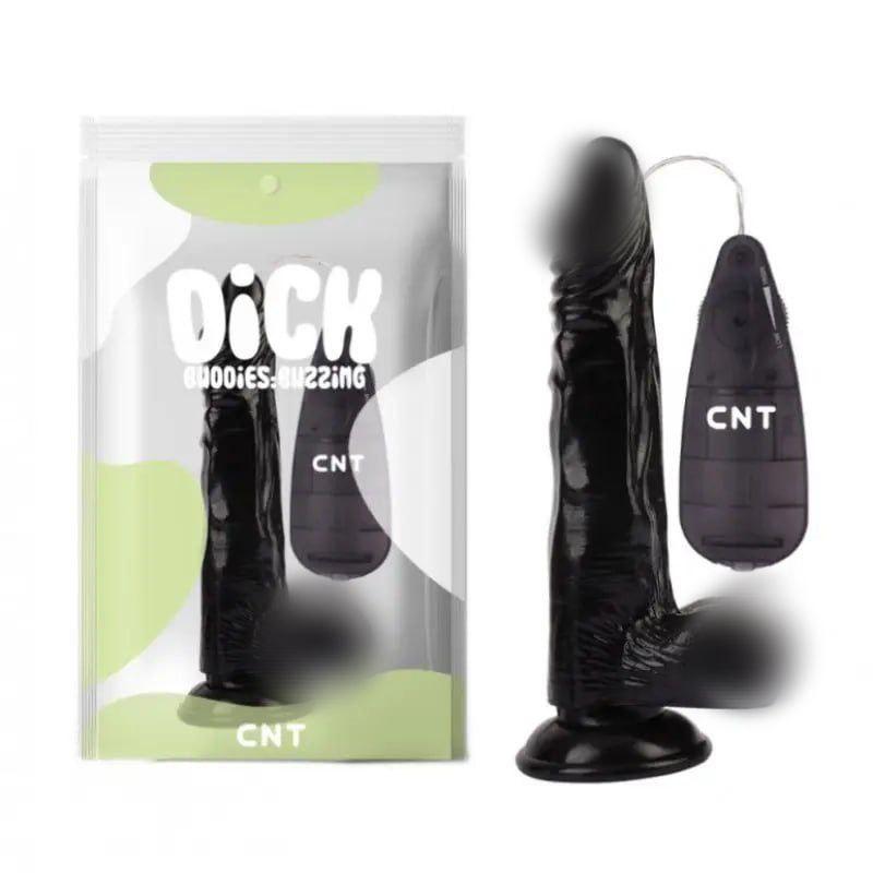 Вібро дилдо, імітатор пеніса з вібрацією Vibrating Beginner Dildo Black 8.5, дистанційне керування, фото 1